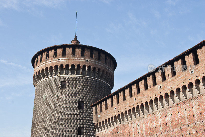 意大利米兰的Castello Sforzesco